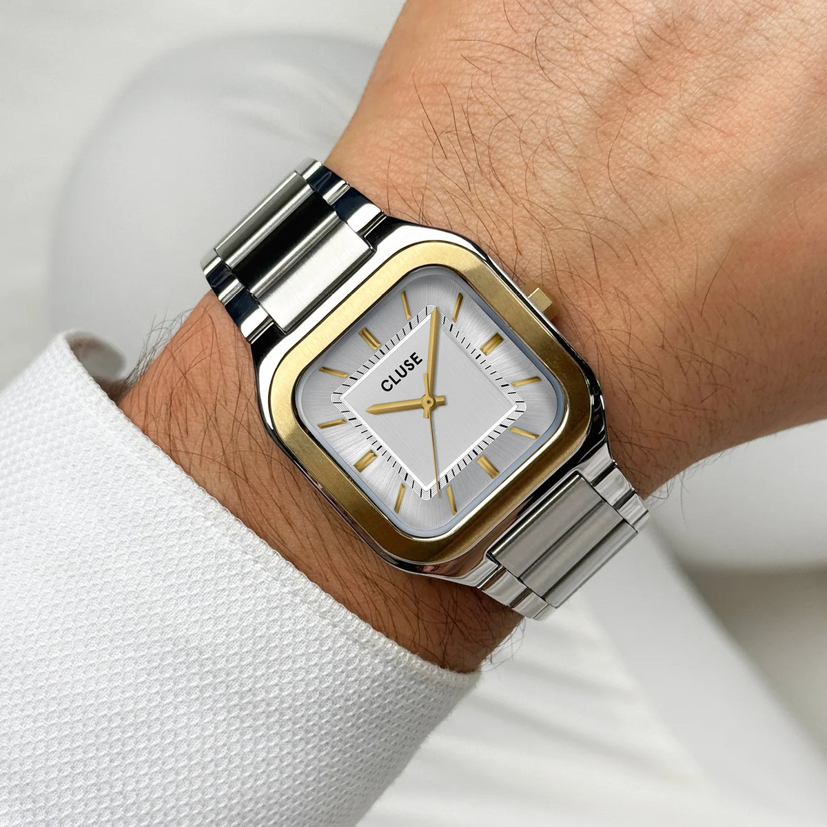 Cluse CW25704 Quadrus Silver Stainless Steel Bracelet