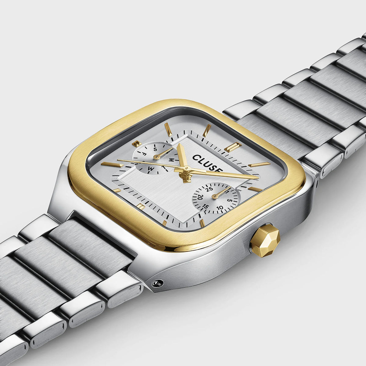 Cluse CW26201 Quadrus Multifunction Silver Stainless Steel Bracelet