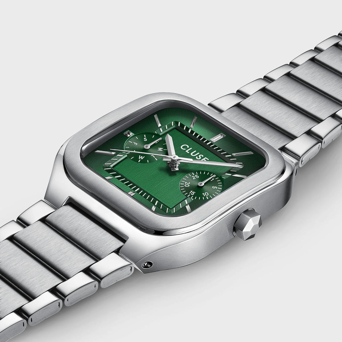 Cluse CW26202 Quadrus Multifunction Silver Stainless Steel Bracelet