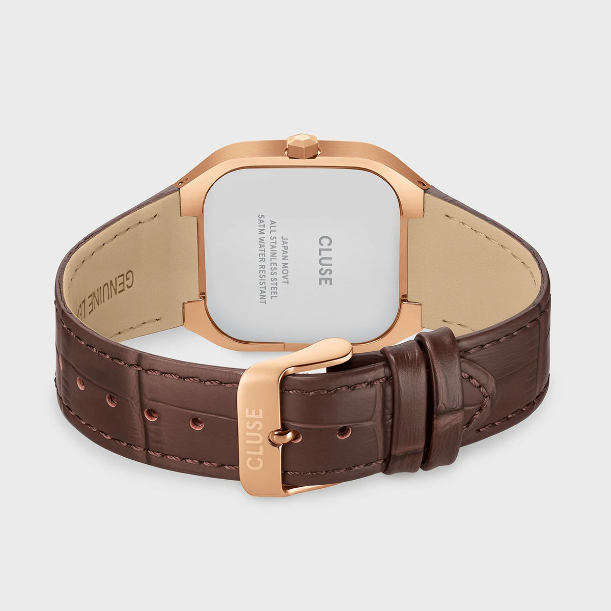 Cluse CW26204 Quadrus Multifunction Brown Leather Strap