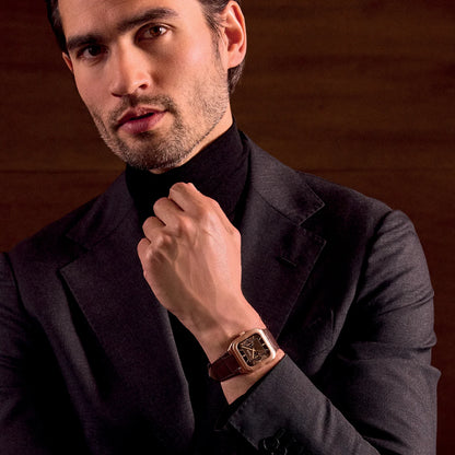 Cluse CW26206 Quadrus Multifunction Brown Leather Strap