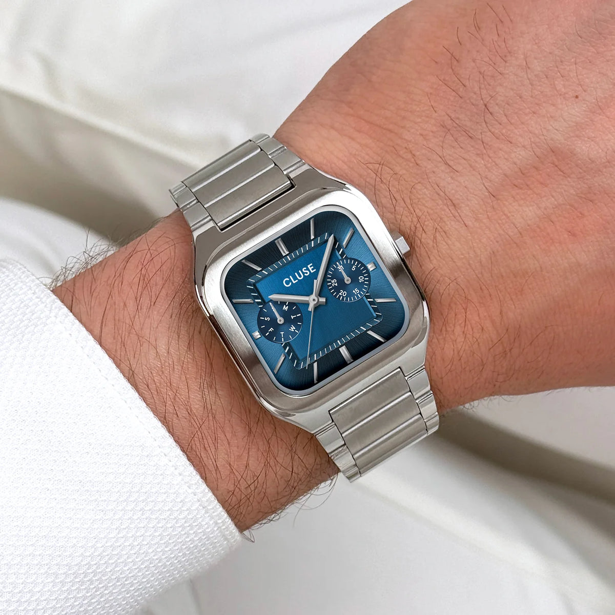 Cluse CW26209 Quadrus Multifunction Silver Stainless Steel Bracelet