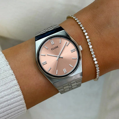 Cluse CW35101 Retro 70's Silver Stainless Steel Bracelet