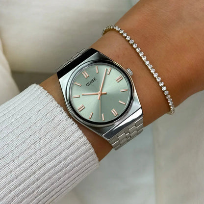 Cluse CW35103 Retro 70's Silver Stainless Steel Bracelet