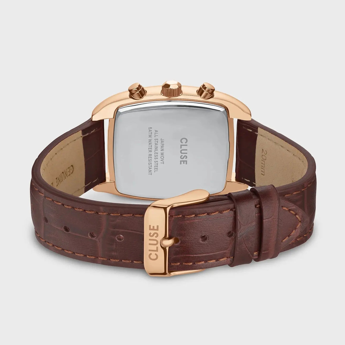 Cluse CW52006 Quartaut Chrono Brown Leather Strap