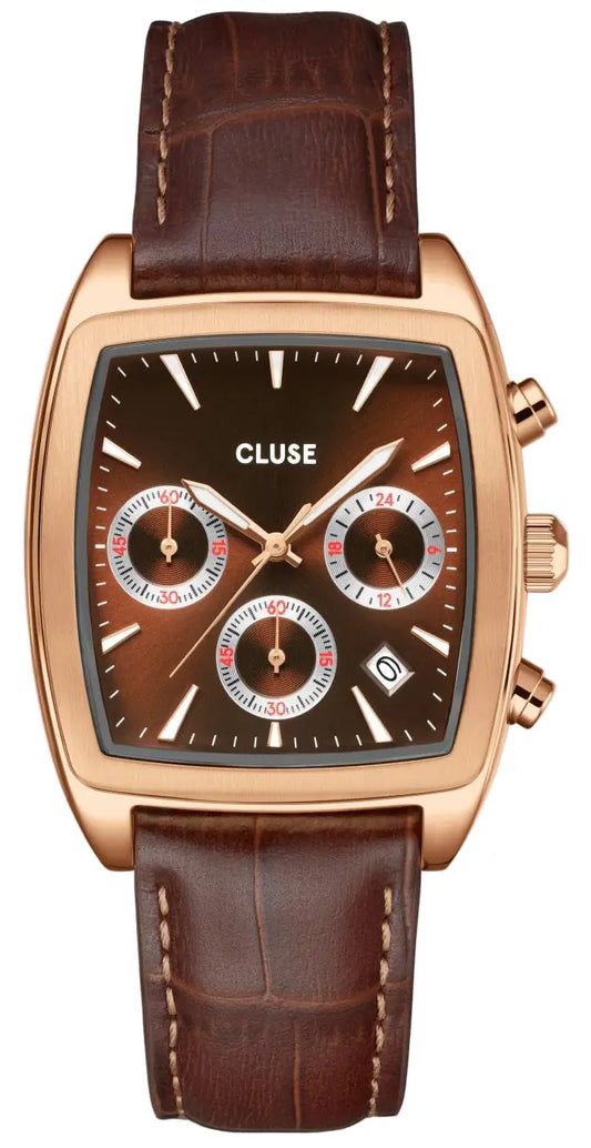 Cluse CW52006 Quartaut Chrono Brown Leather Strap