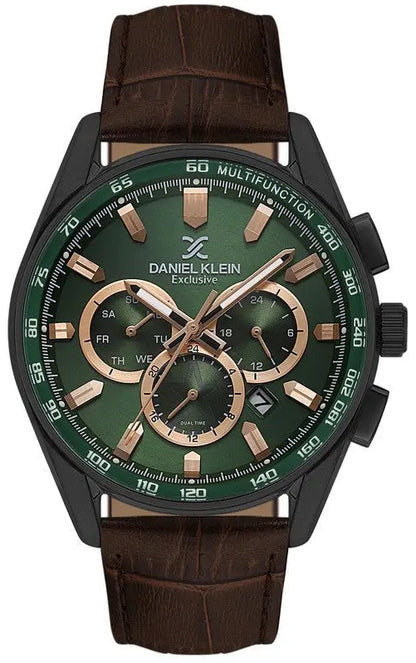 Daniel Klein DK.1.14002-5 Multifunction Brown Leather Strap