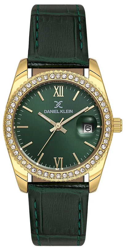 Daniel Klein DK.1.14030-4 Green Leather Strap