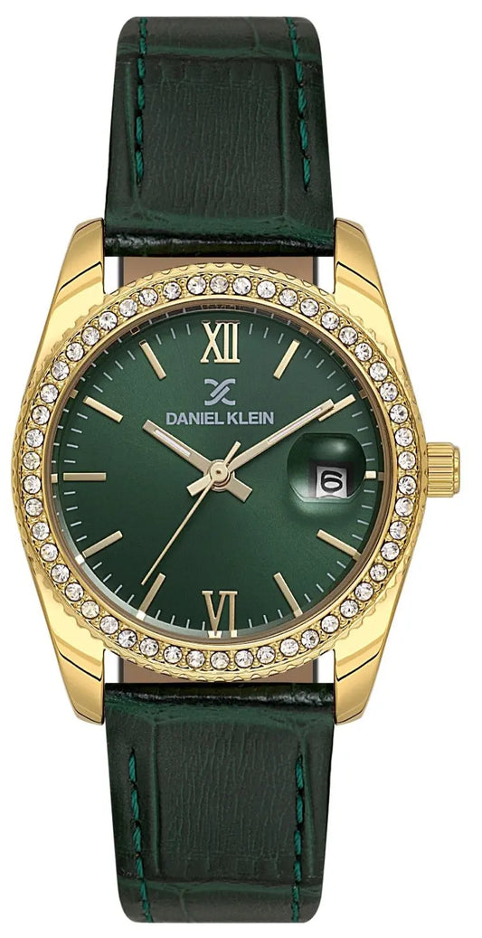 Daniel Klein DK.1.14030-4 Green Leather Strap