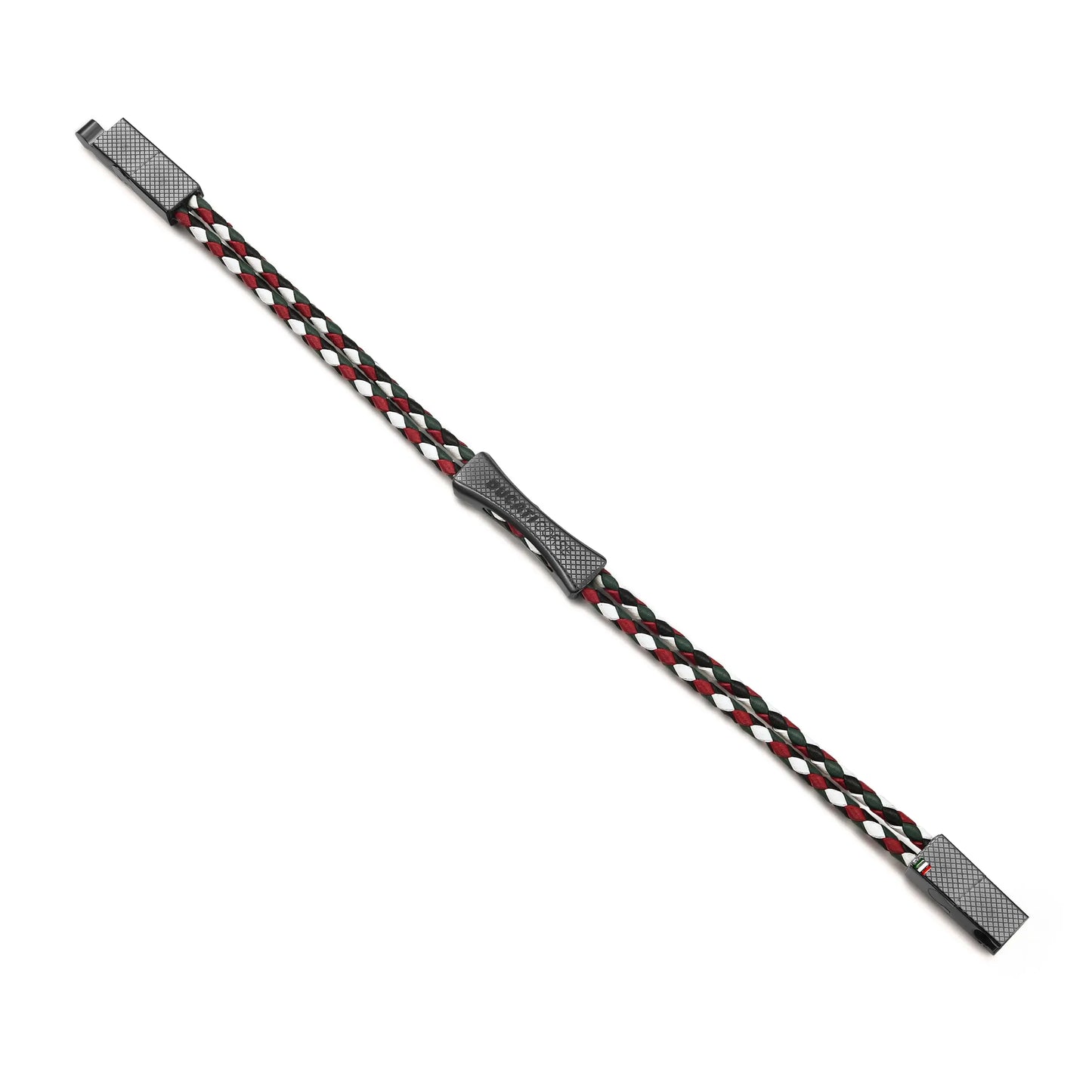 Cerruti CIAGB0000303 Duas Men's Leather and Steel Bracelet