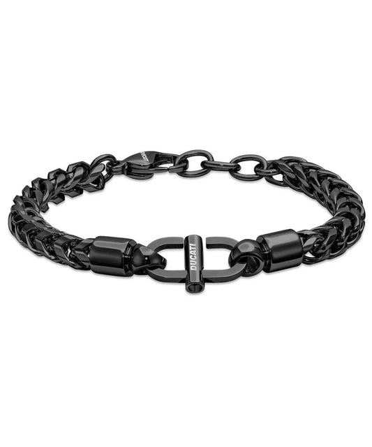 Cerruti CIAGB0000303 Duas Men's Leather and Steel Bracelet