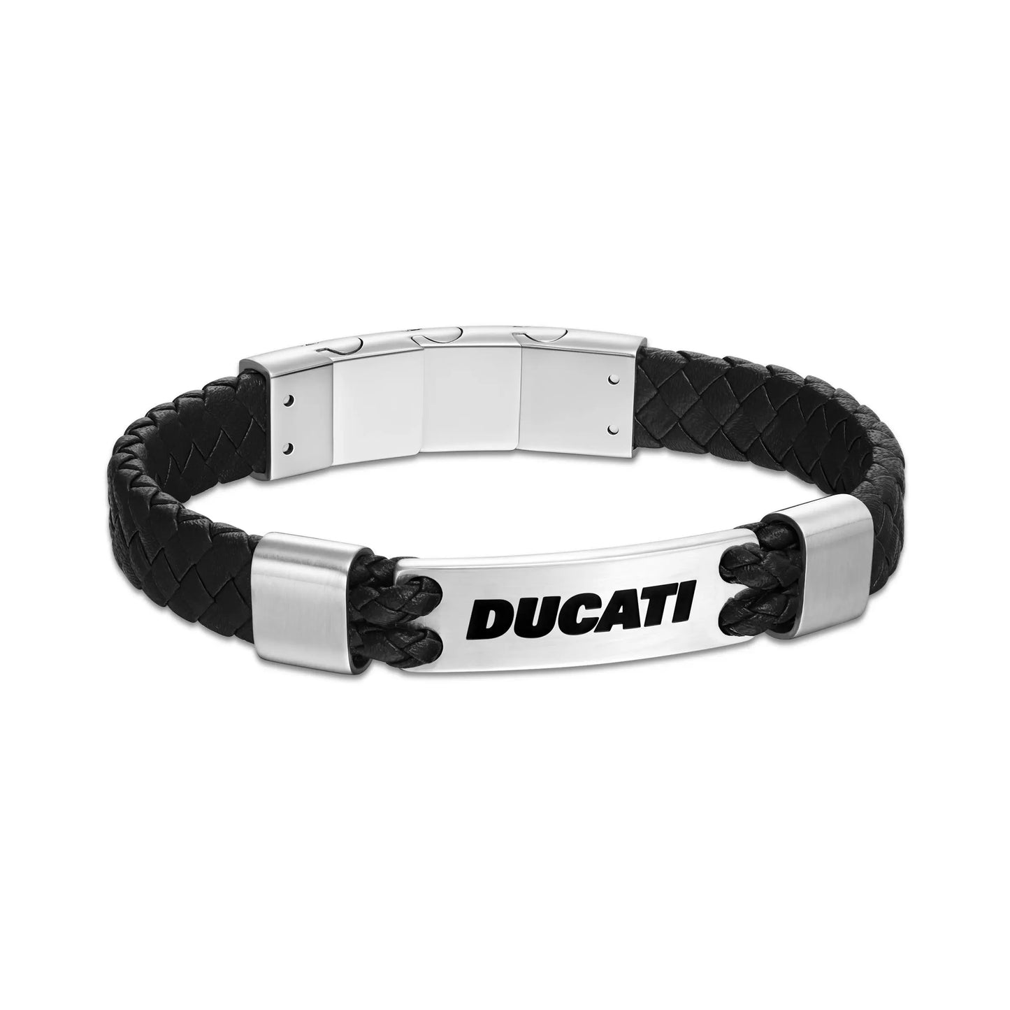 Cerruti CIAGB0000303 Duas Men's Leather and Steel Bracelet