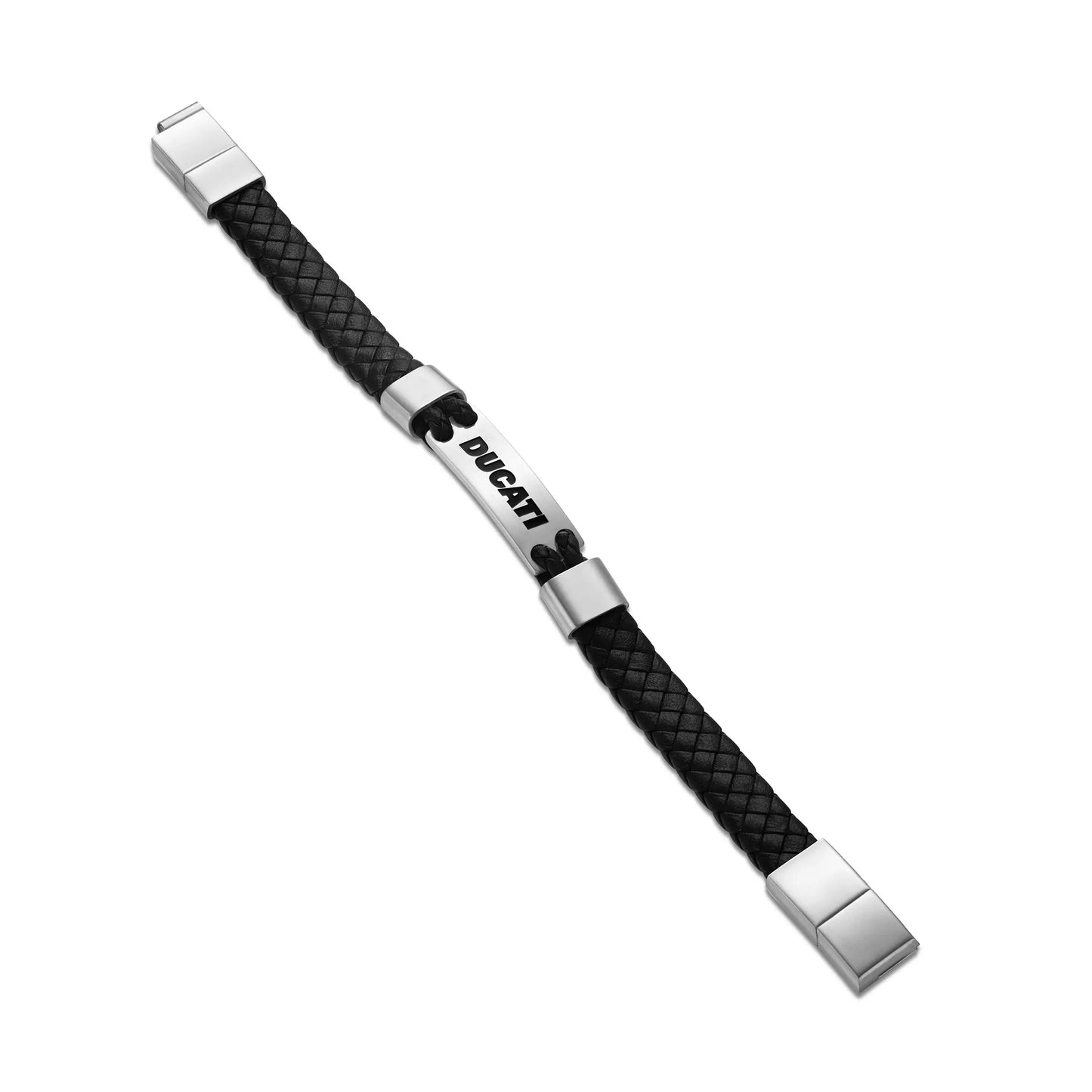 Cerruti CIAGB0000303 Duas Men's Leather and Steel Bracelet