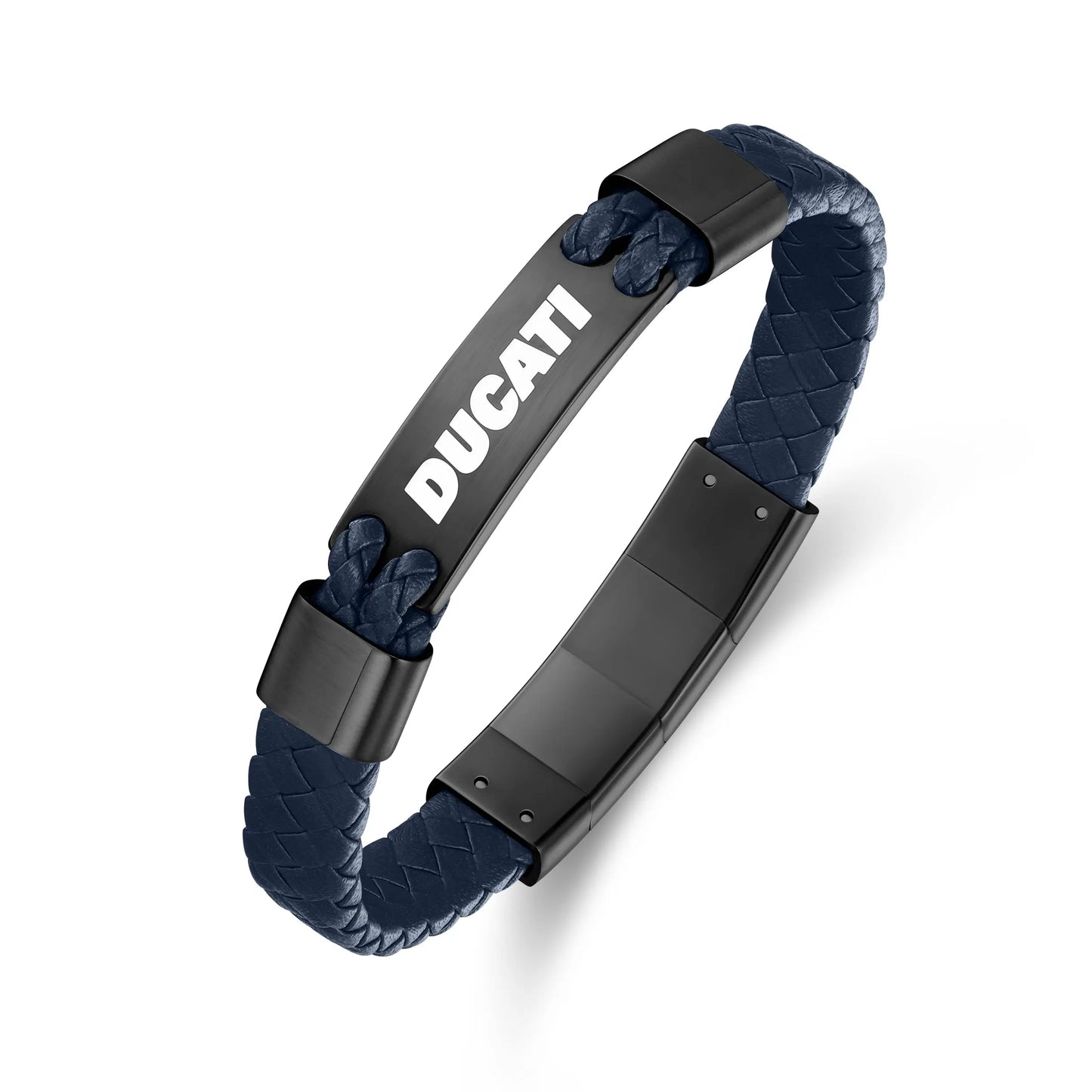 Cerruti CIAGB0000303 Duas Men's Leather and Steel Bracelet