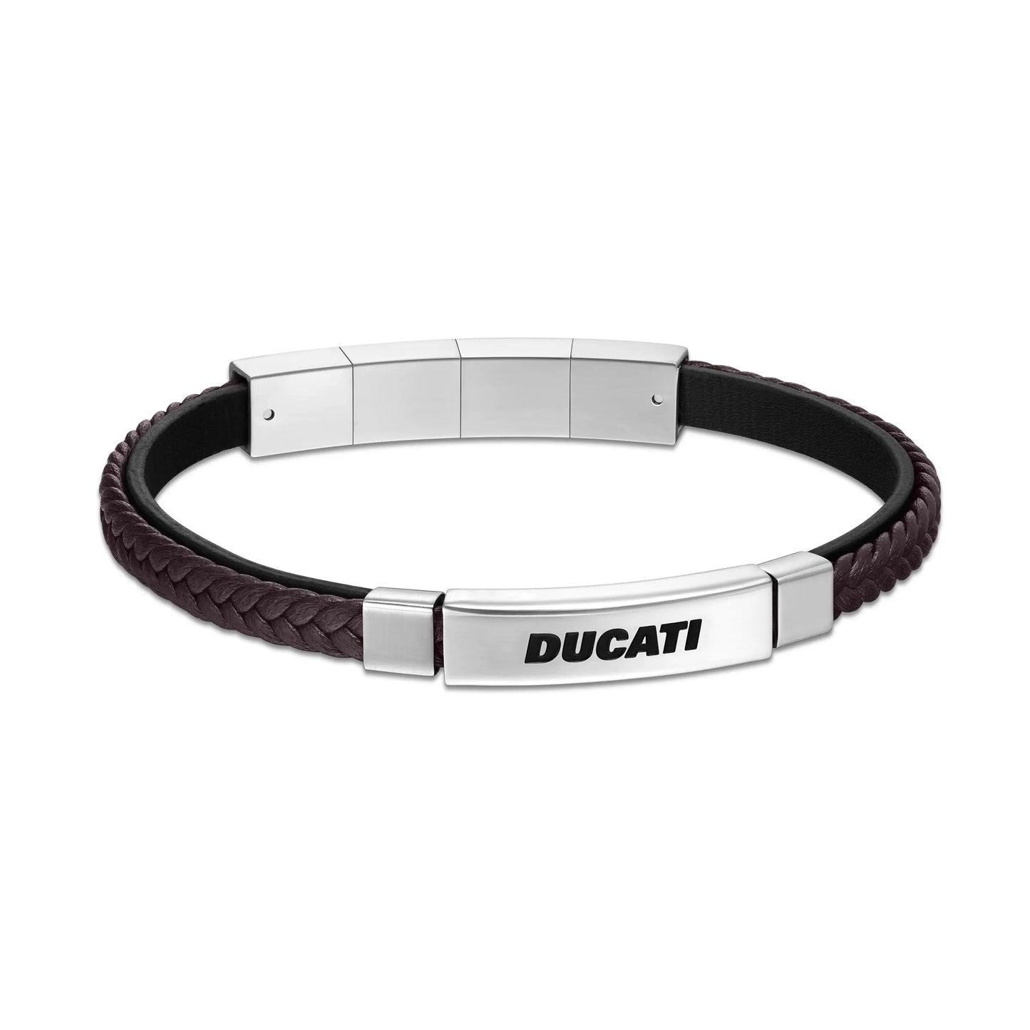 Cerruti CIAGB0000303 Duas Men's Leather and Steel Bracelet