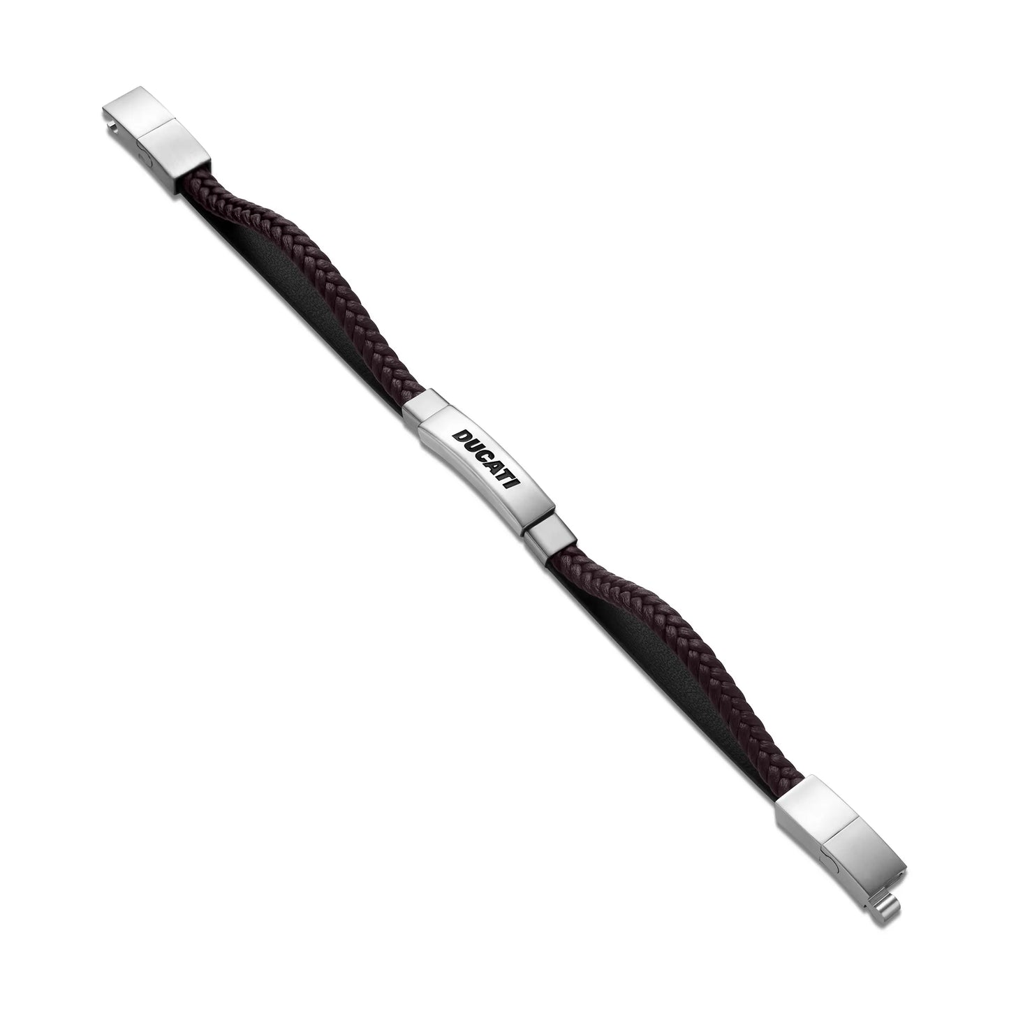Cerruti CIAGB0000303 Duas Men's Leather and Steel Bracelet