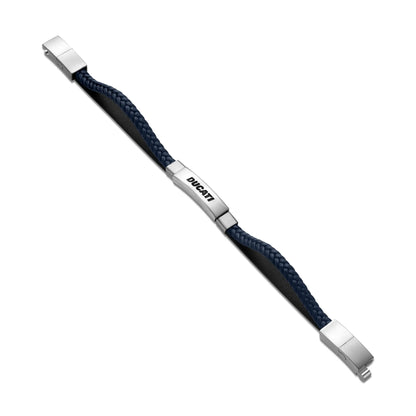 Cerruti CIAGB0000303 Duas Men's Leather and Steel Bracelet