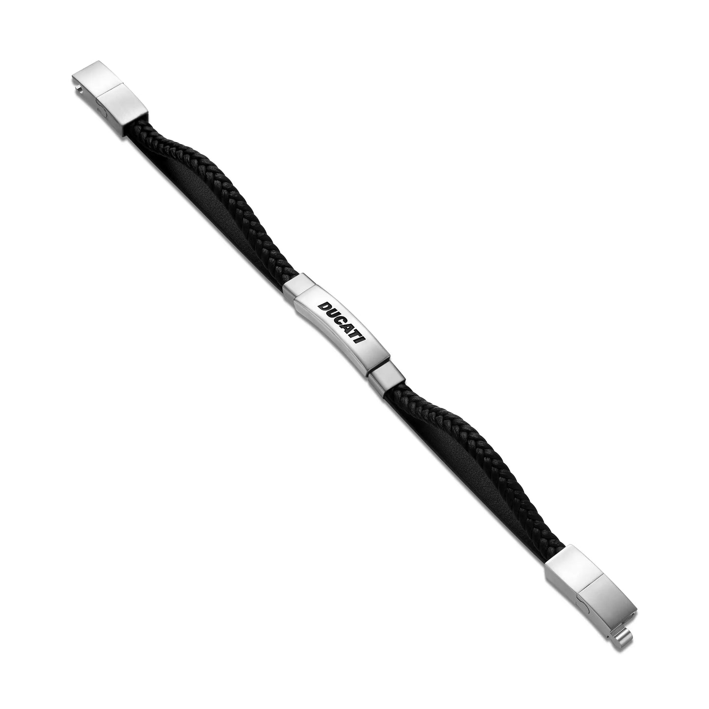 Cerruti CIAGB0000303 Duas Men's Leather and Steel Bracelet