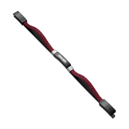Cerruti CIAGB0000303 Duas Men's Leather and Steel Bracelet