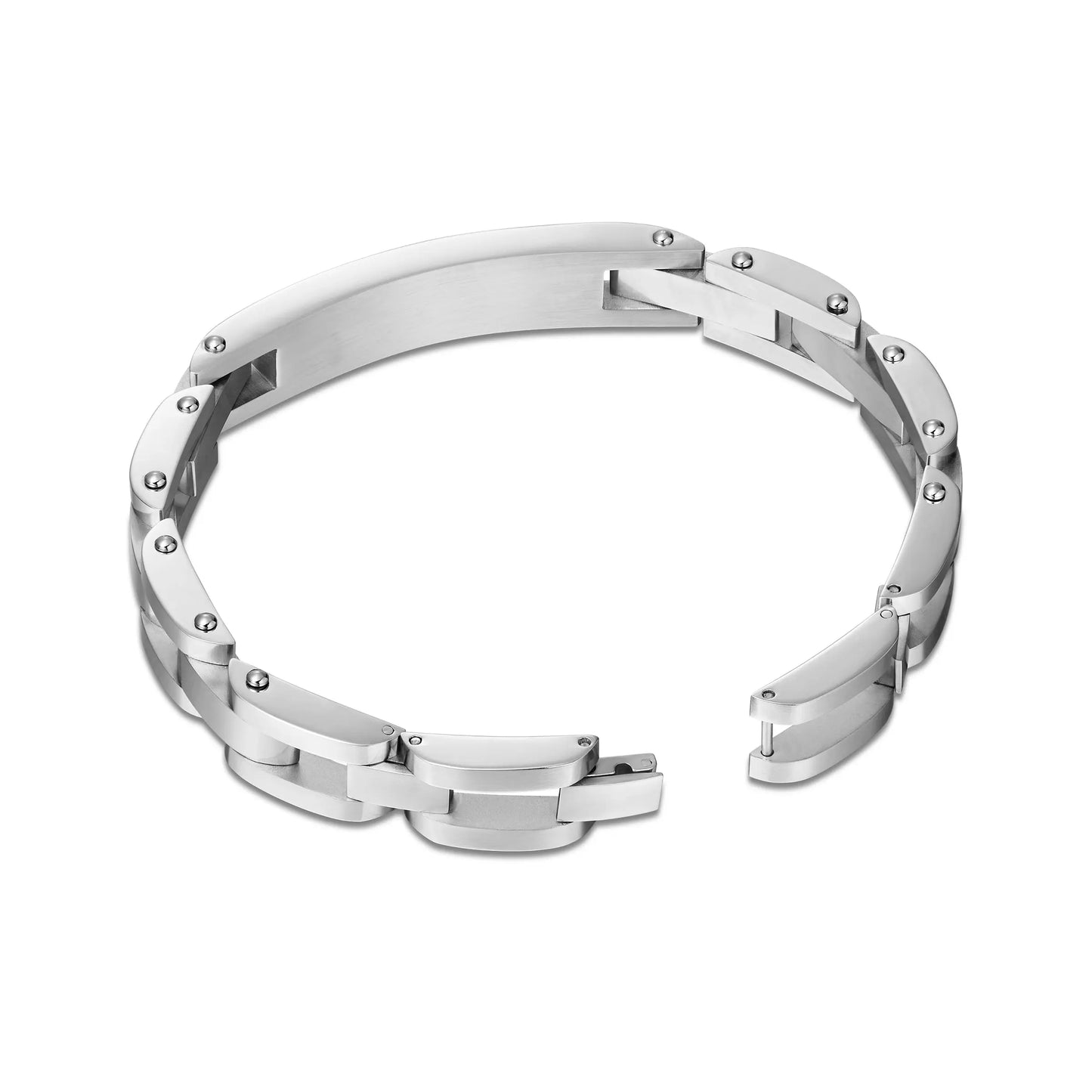 Cerruti CIAGB0000303 Duas Men's Leather and Steel Bracelet