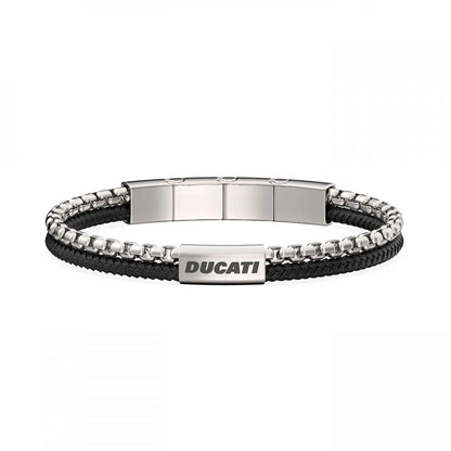 Ducati DTAGB0005102 Drifter Ανδρικό Βραχιόλι Από Ατσάλι και Δέρμα