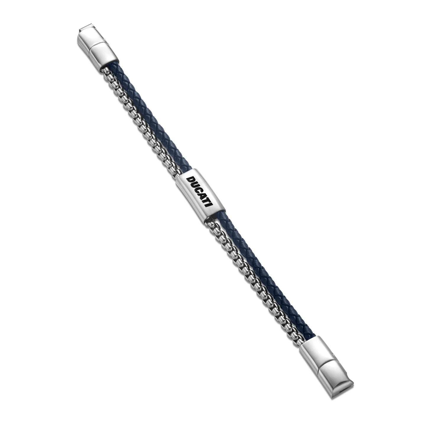 Cerruti CIAGB0000303 Duas Men's Leather and Steel Bracelet