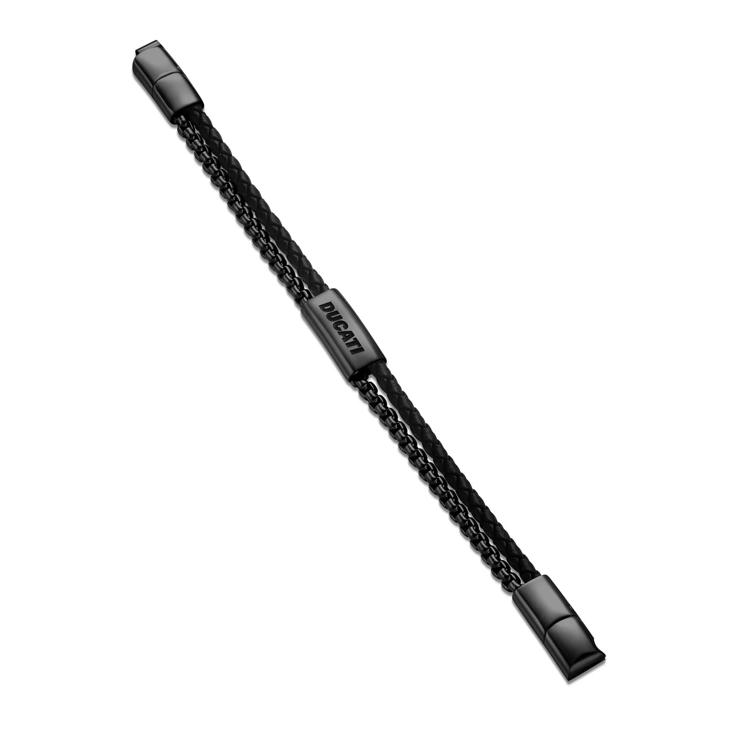 Cerruti CIAGB0000303 Duas Men's Leather and Steel Bracelet