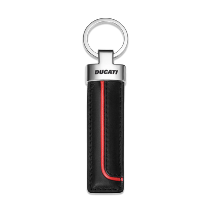 Ducati DTLGK2270701 Tensione Μαύρo Δερμάτινo Μπρελόκ