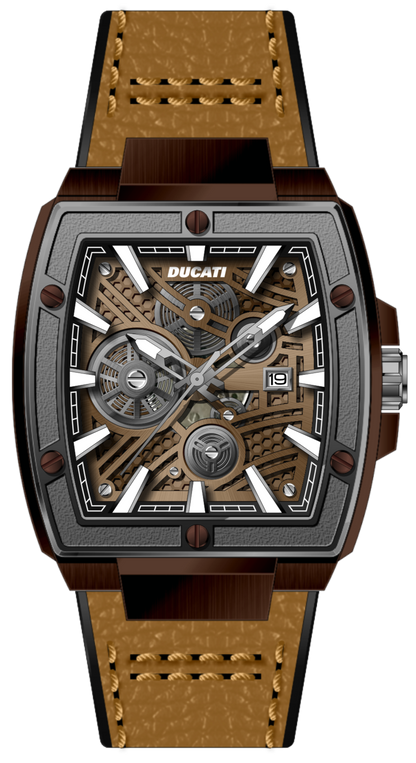 Ducati DTWGB0000702 DT002 Brown Leather Strap