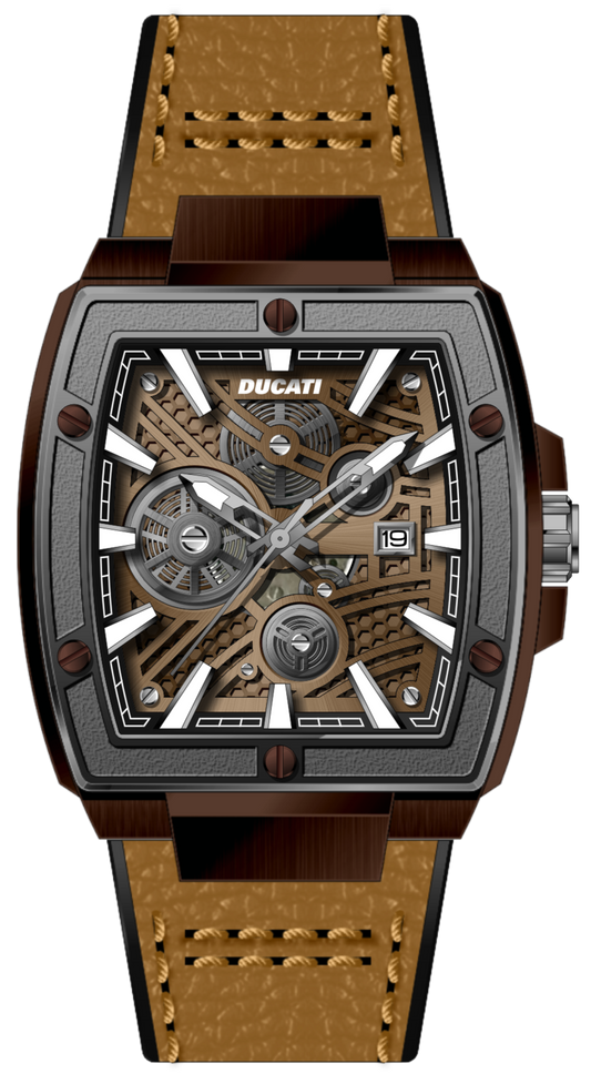 Ducati DTWGB0000702 DT002 Brown Leather Strap