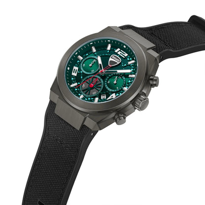 Ducati DTWGC0002001 DT014 Chronograph Black Leather Strap