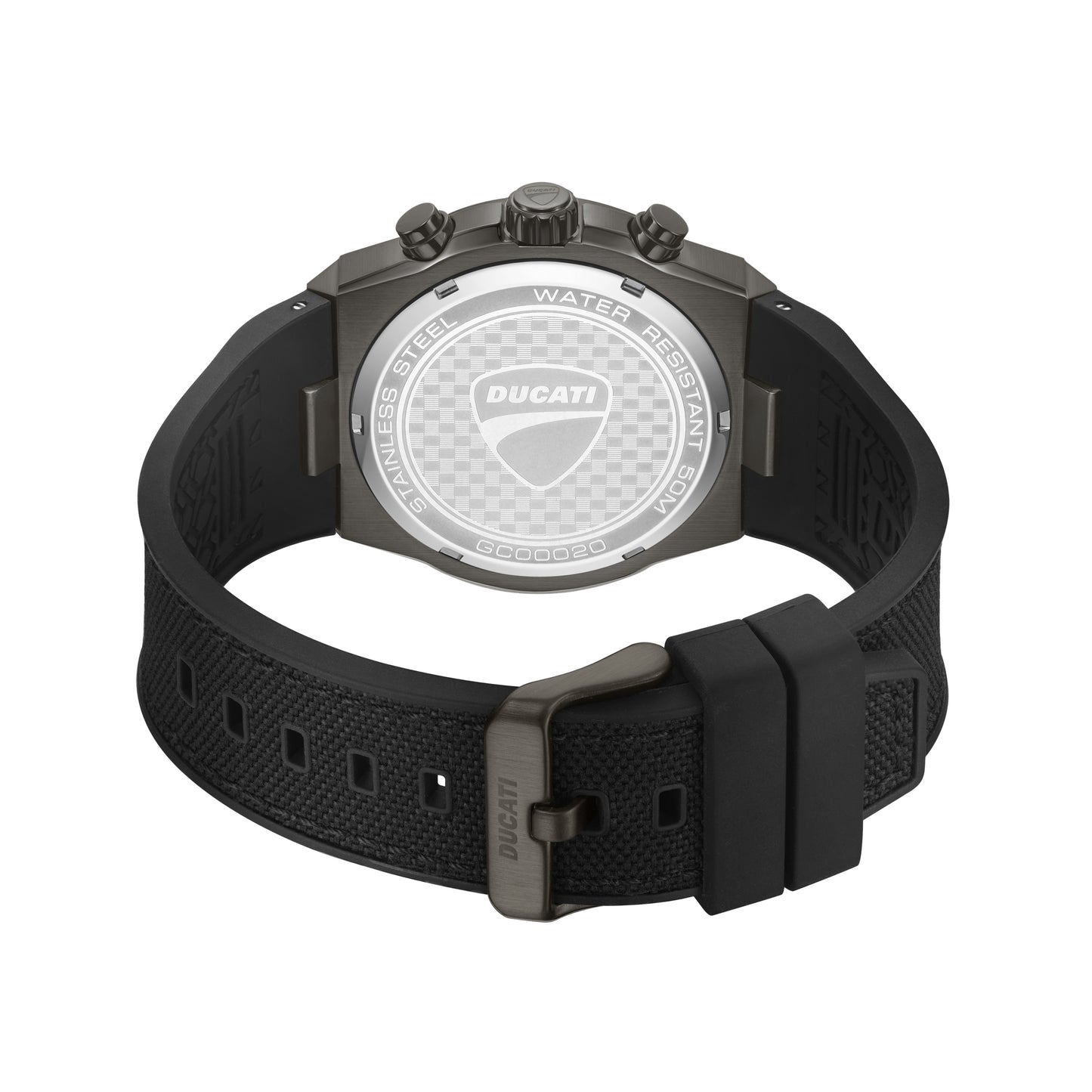 Ducati DTWGC0002001 DT014 Chronograph Black Leather Strap