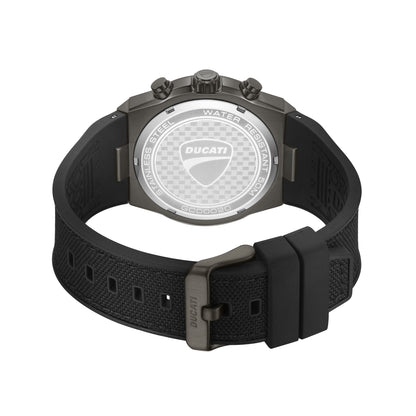 Ducati DTWGC0002001 DT014 Chronograph Black Leather Strap