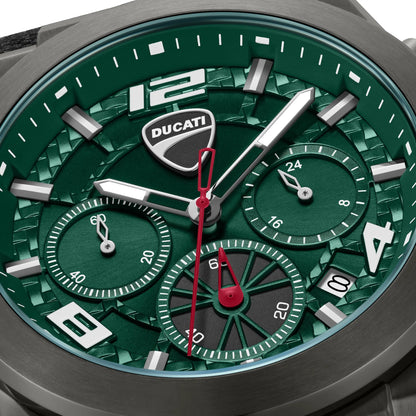 Ducati DTWGC0002001 DT014 Chronograph Black Leather Strap