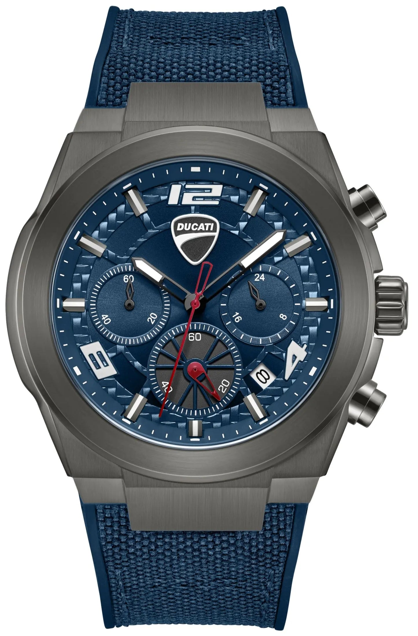 Ducati DTWGC0002002 DT014 Chronograph Blue Leather Strap