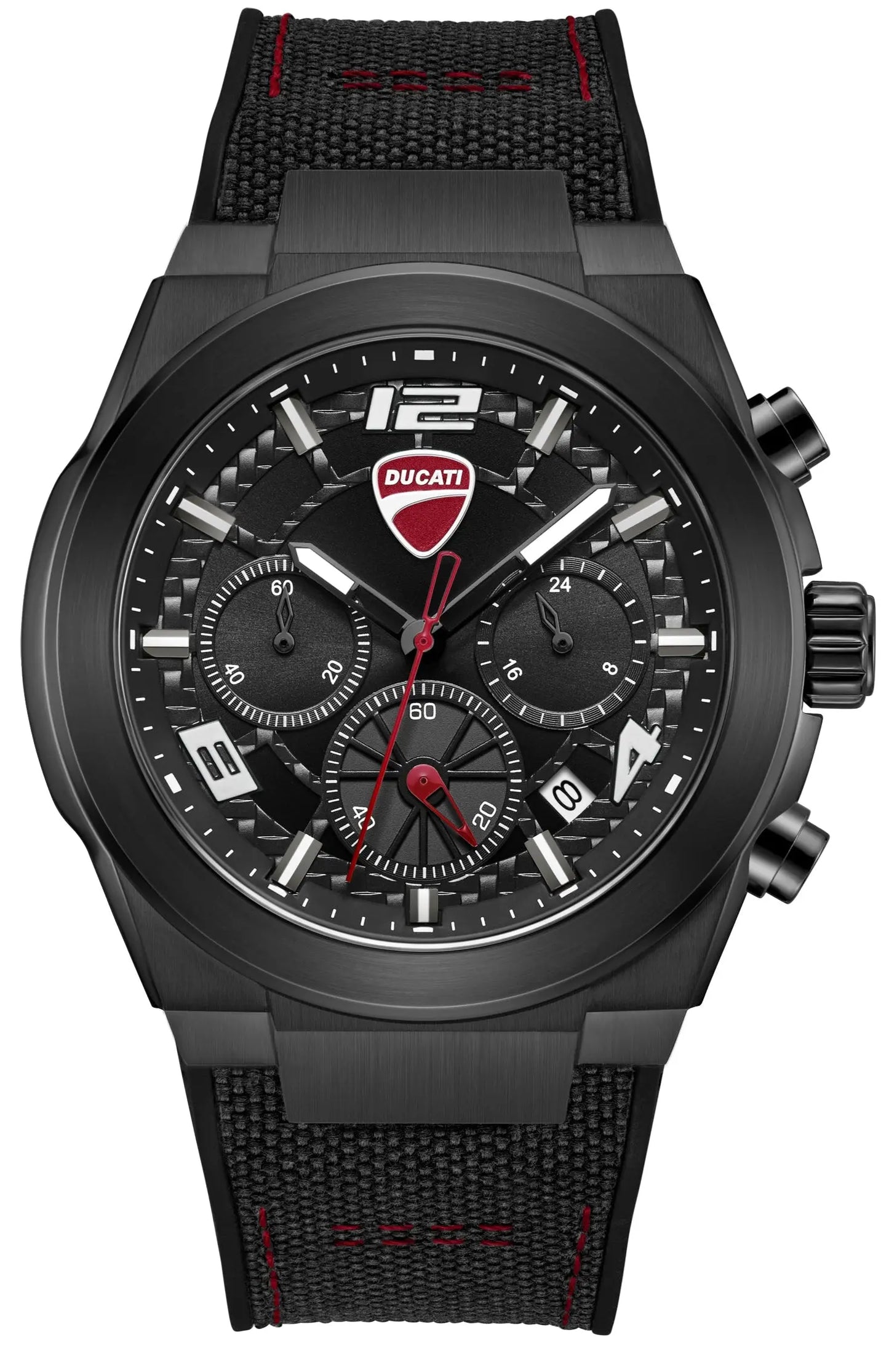 Ducati DTWGC0002003 DT014 Chronograph Black Leather Strap