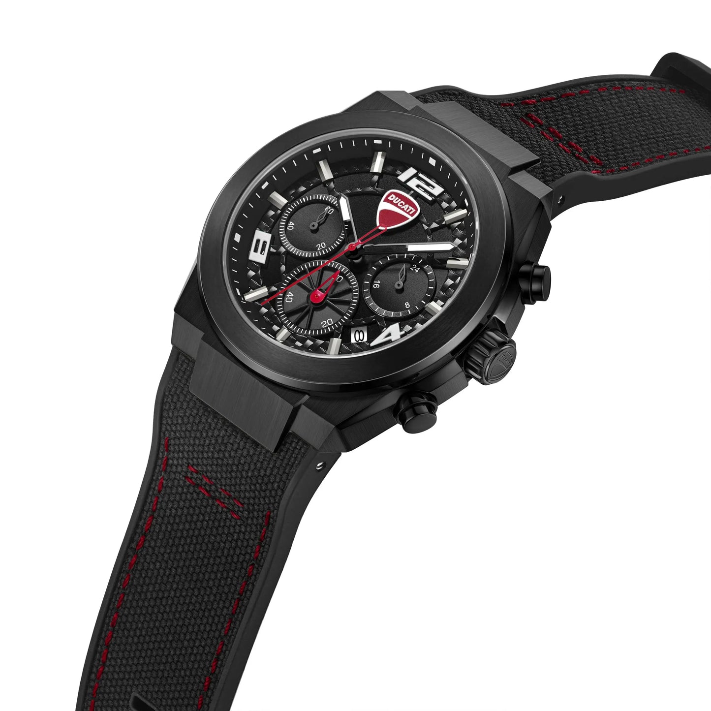 Ducati DTWGC0002003 DT014 Chronograph Black Leather Strap