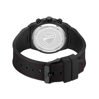 Ducati DTWGC0002003 DT014 Chronograph Black Leather Strap