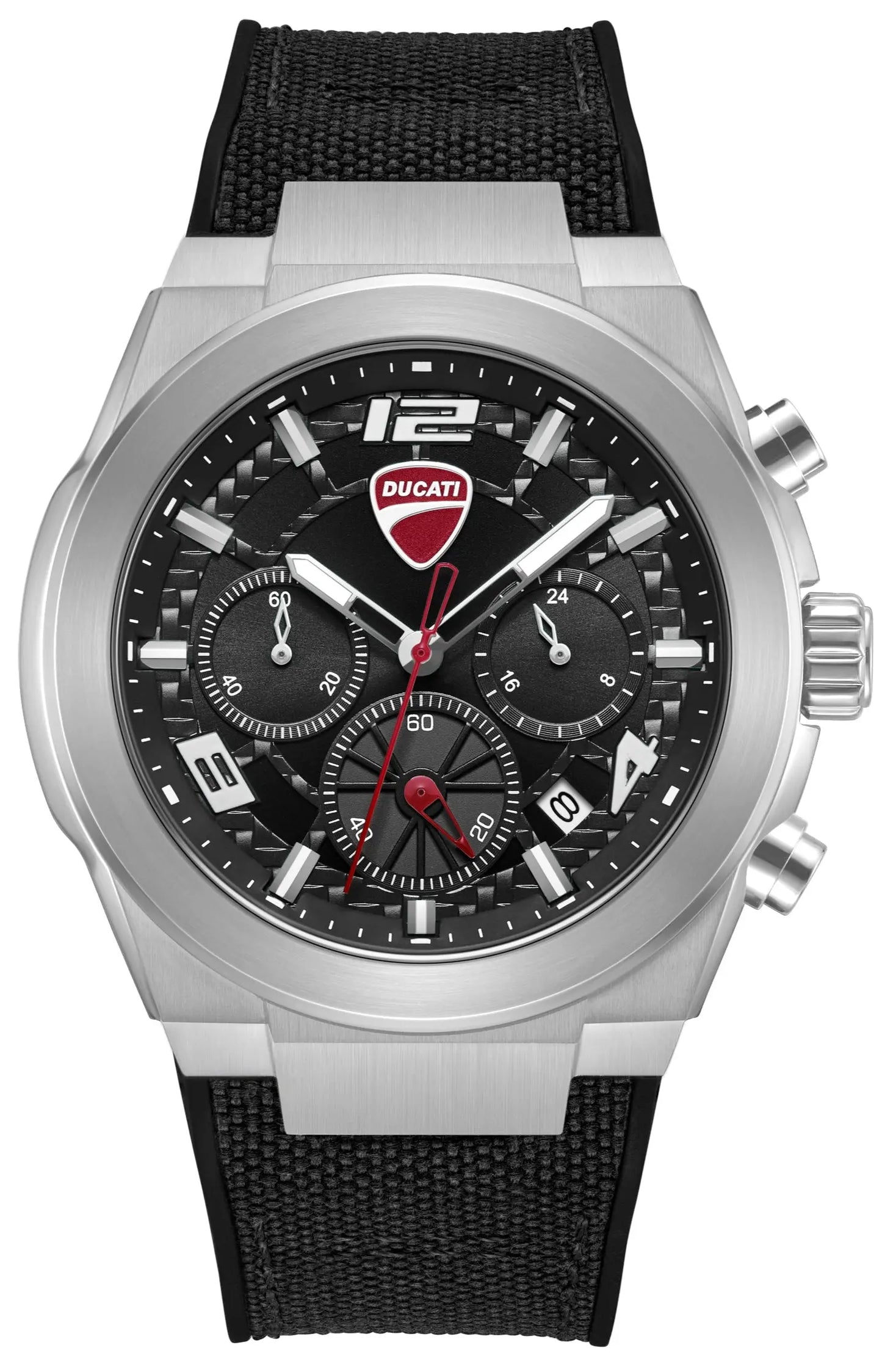 Ducati DTWGC0002004 DT014 Chronograph Black Leather Strap