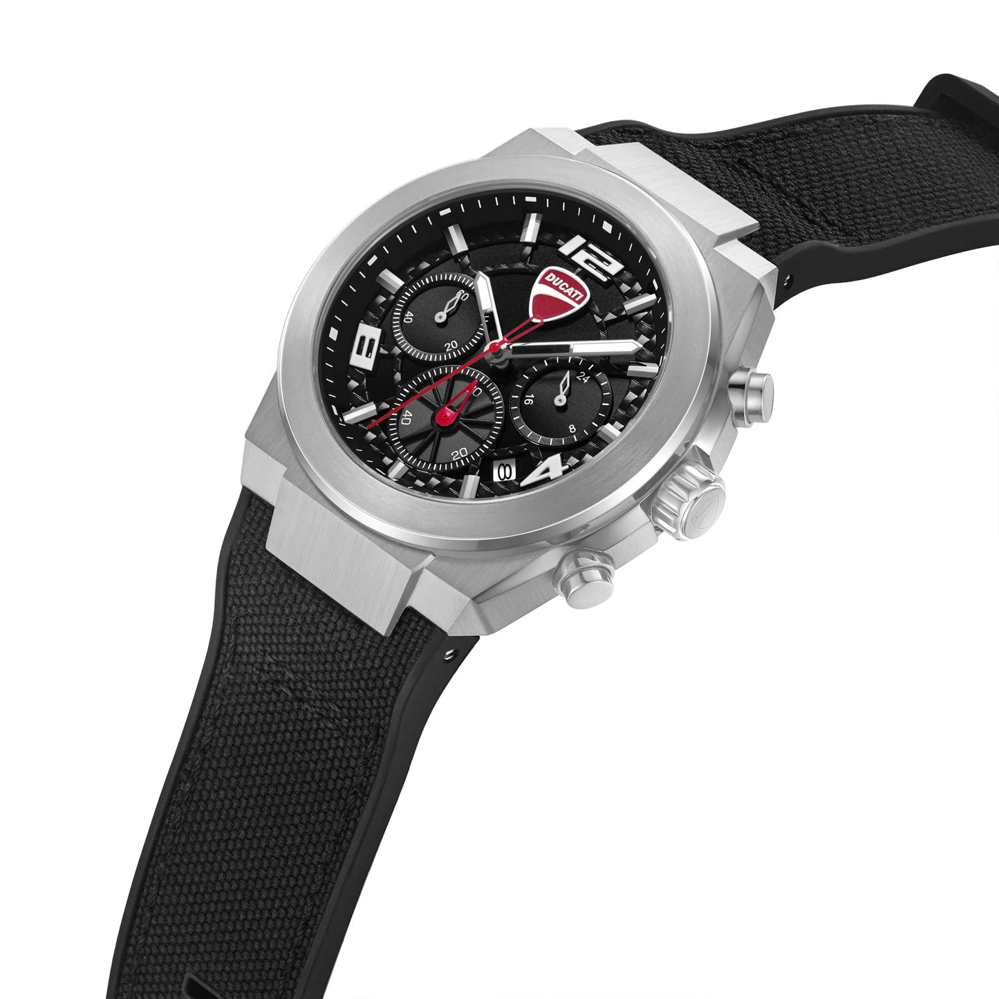 Ducati DTWGC0002004 DT014 Chronograph Black Leather Strap