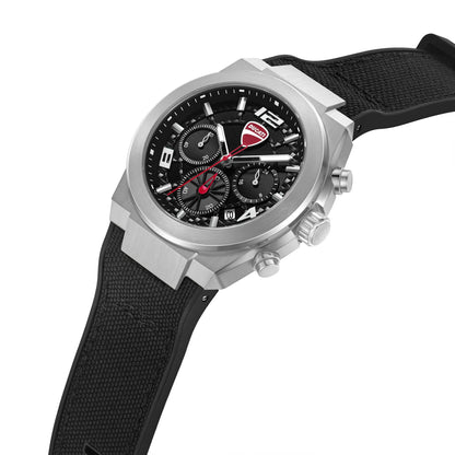 Ducati DTWGC0002004 DT014 Chronograph Black Leather Strap