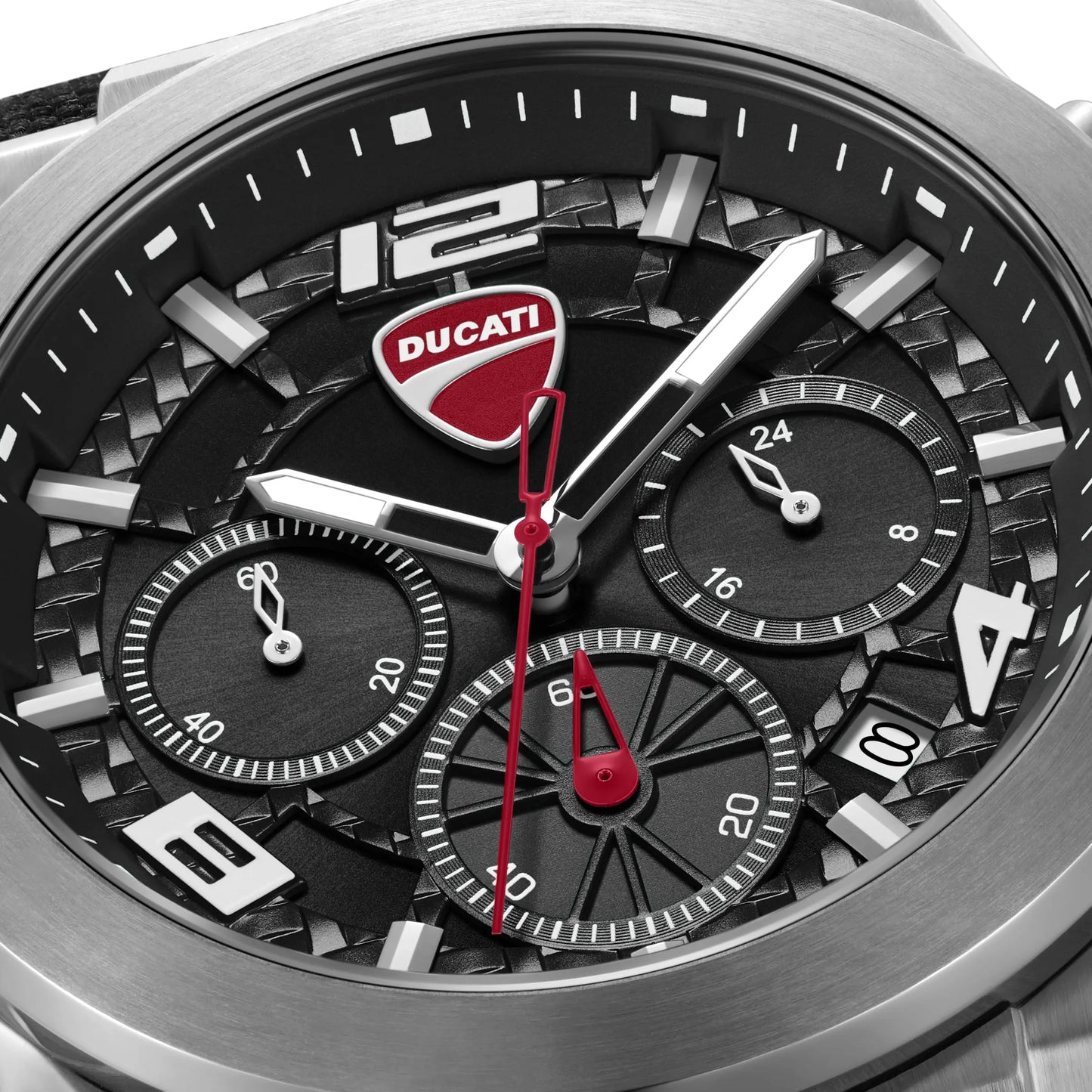 Ducati DTWGC0002004 DT014 Chronograph Black Leather Strap