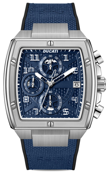 Ducati DTWGC0003404 Traverse Chronograph Blue Silicon Strap