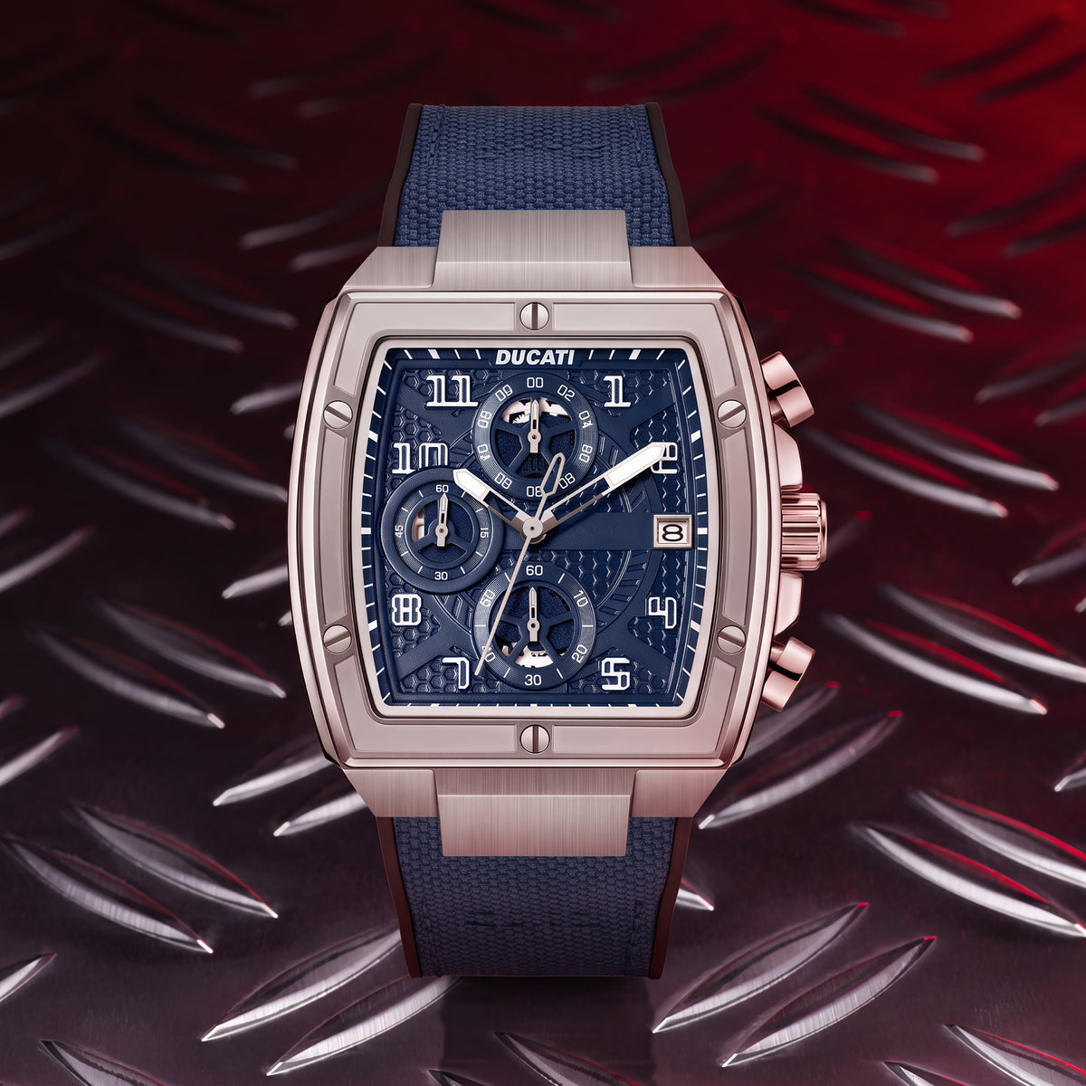 Ducati DTWGC0003404 Traverse Chronograph Blue Silicon Strap