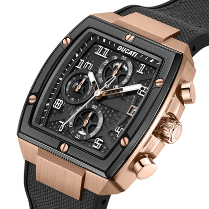 Ducati DTWGC0003405 Traverse Chronograph Black Silicon Strap