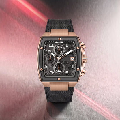 Ducati DTWGC0003405 Traverse Chronograph Black Silicon Strap