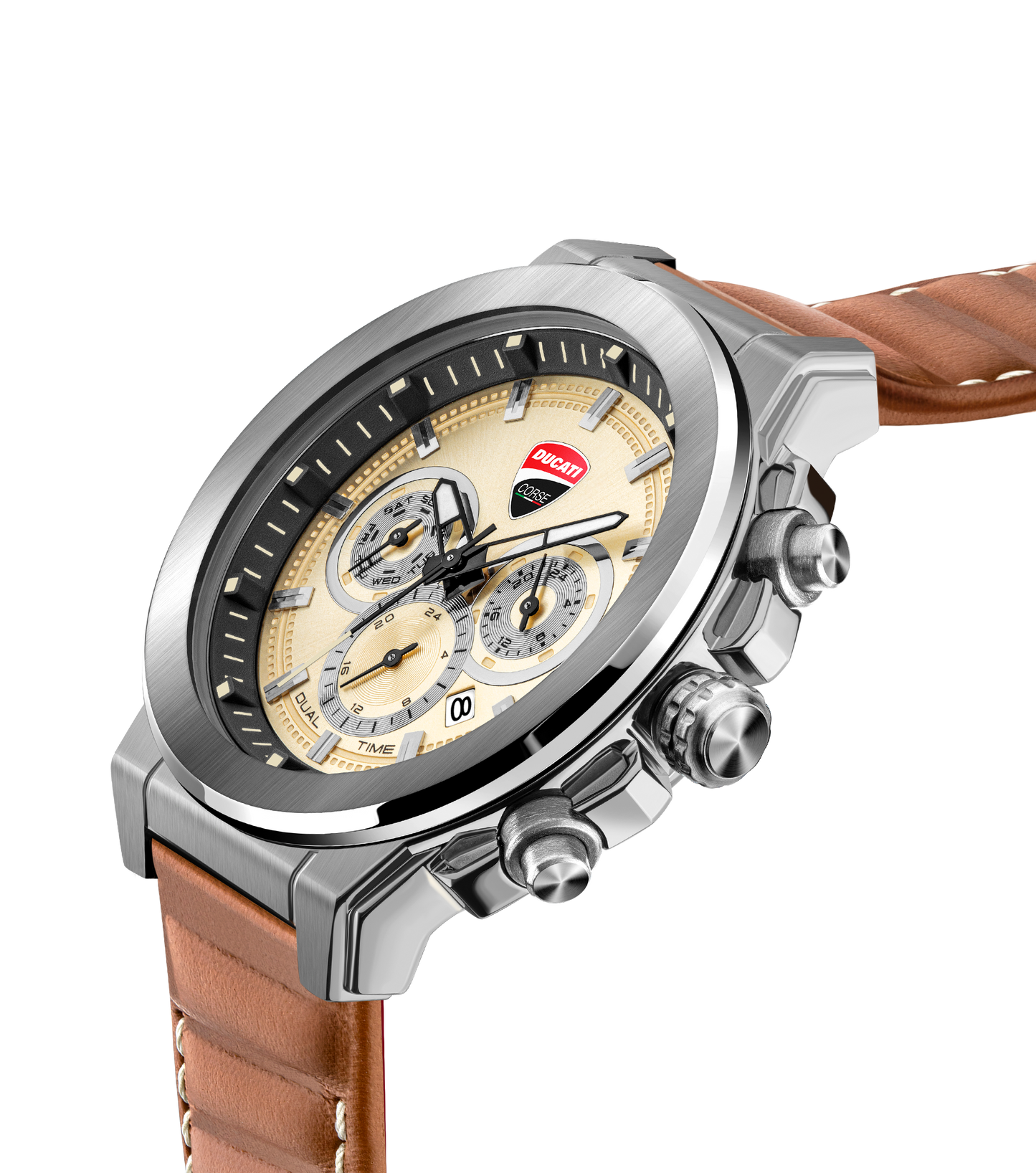 Ducati DTWGF2019205 Campione Brown Leather Strap