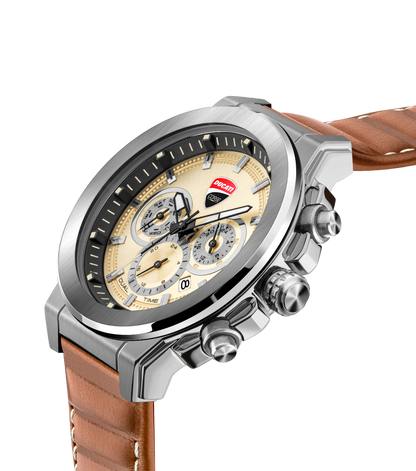 Ducati DTWGF2019205 Campione Brown Leather Strap