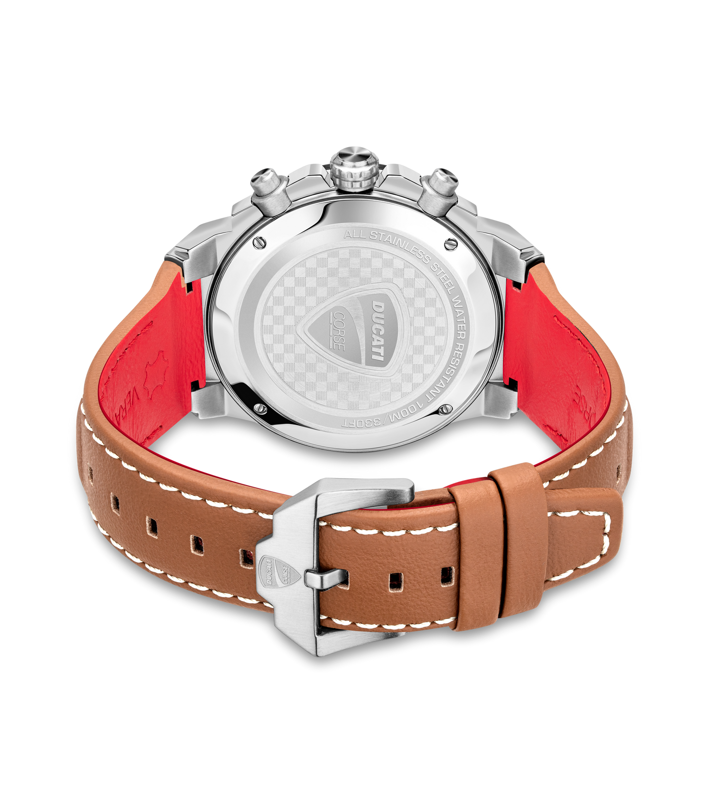 Ducati DTWGF2019205 Campione Brown Leather Strap