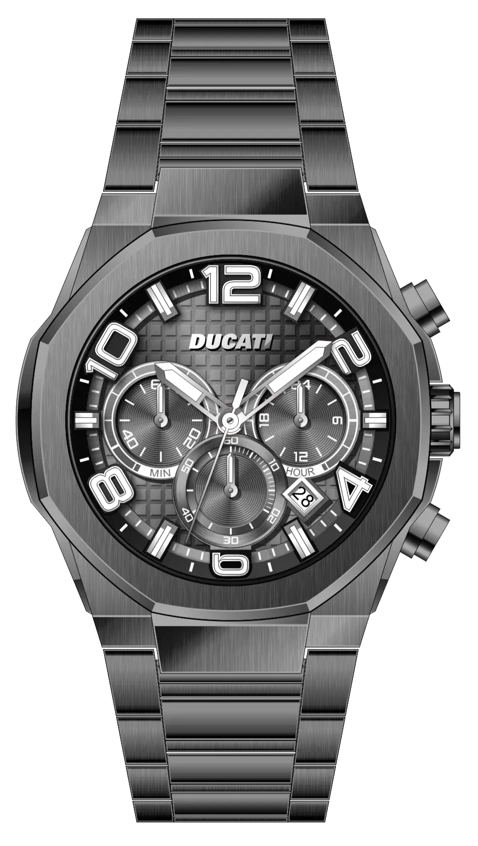 Ducati DTWGI0001105 DT006 Black Stainless Steel Bracelet